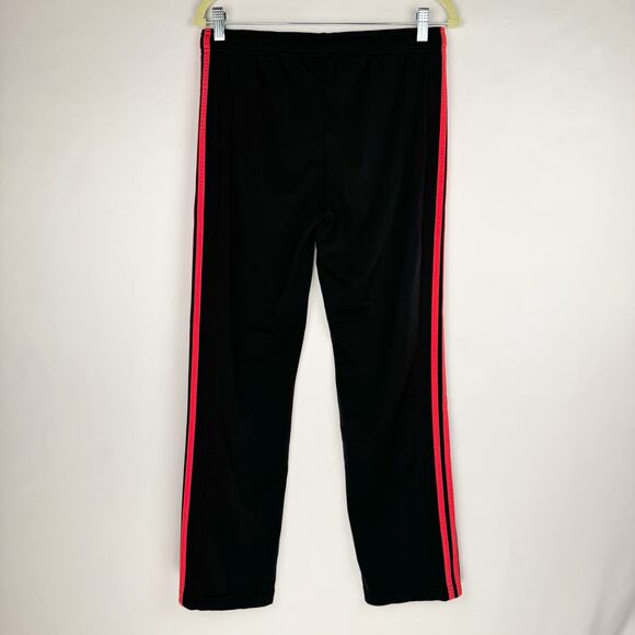 Adidas Black 3 Pink Striped Side Classic Stretch Elastic Waist Joggers Sz Medium - Picture 2 of 10